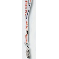 Knit-In Lanyard with Swivel Bulldog Clip (18"x3/8")